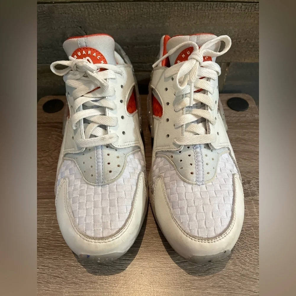 Nike Air Huarache Crater Premium White Orange Women’s‎ Size 8
